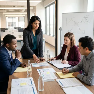 Leadership coach guiding energy executives