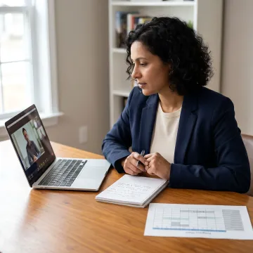 Online coaching process with virtual session