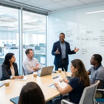 Sales managers practicing coaching skills