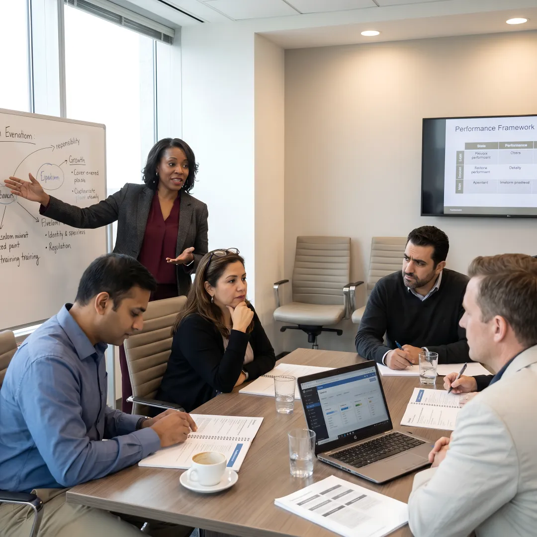 Sales managers practicing coaching skills