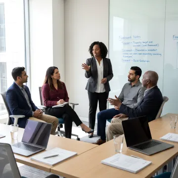 Trainer guiding relationship skills practice