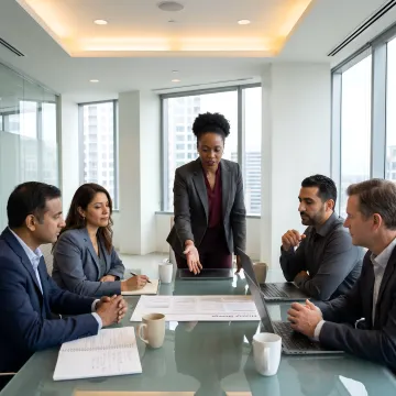Executive leadership coaching session in Chicago office