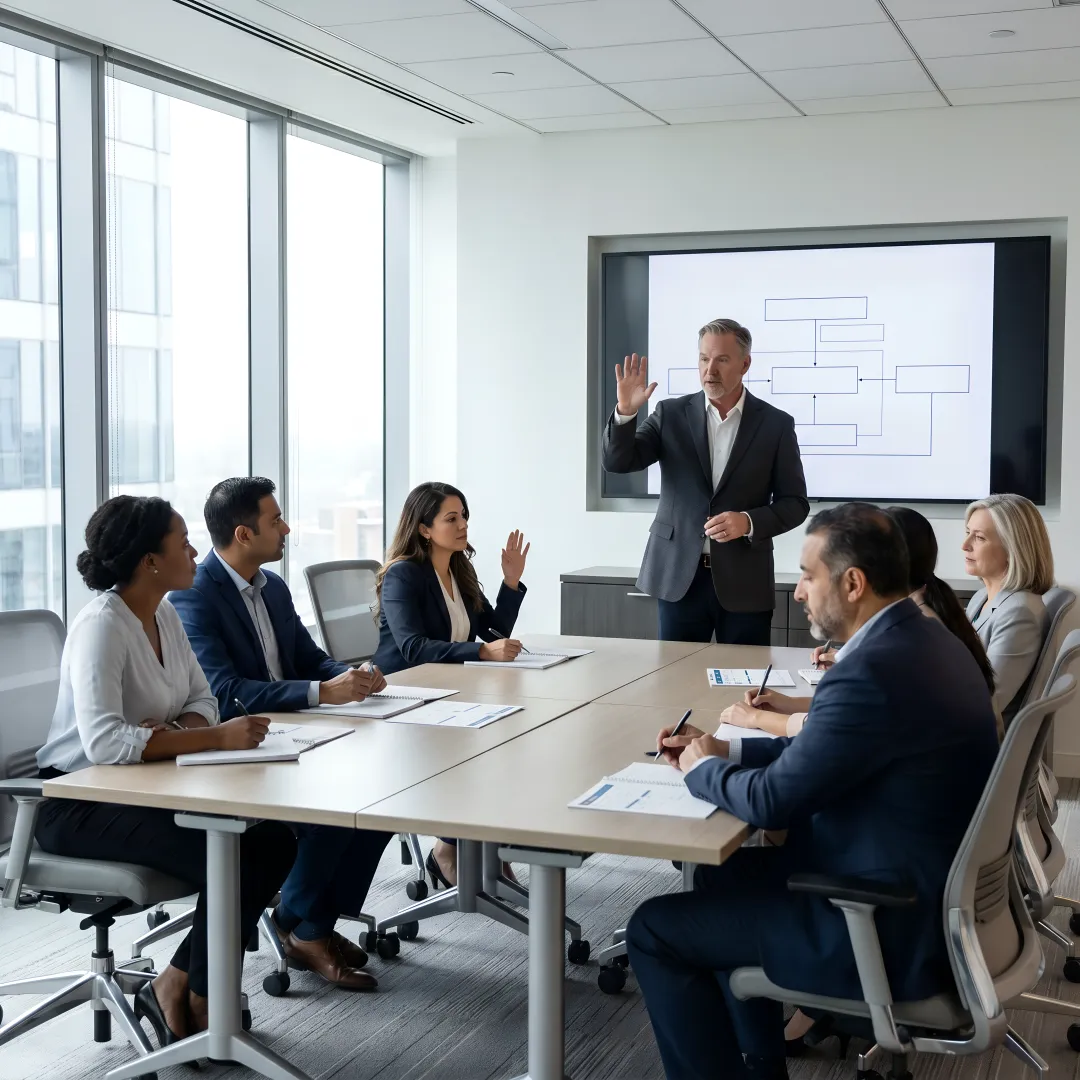 Executive coaching session with Dallas business leaders