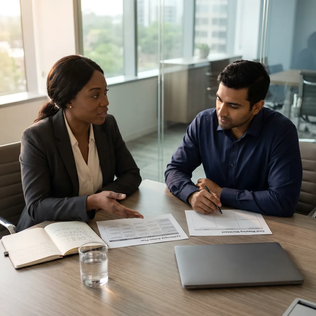 Executive coaching process with leadership planning