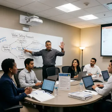 Instructor leading oil and gas training session