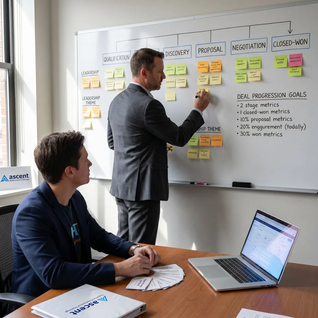 Entrepreneur receiving sales and management coaching