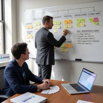 Entrepreneur receiving sales and management coaching
