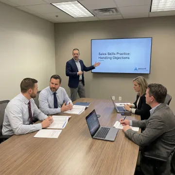 Financial services sales training workshop