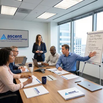 Leadership academy participants in a workshop