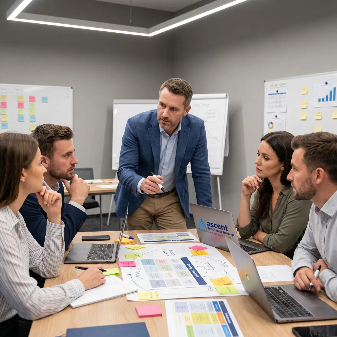 Leadership development workshop with emerging business leaders