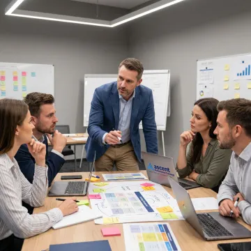 Leadership development workshop with emerging business leaders