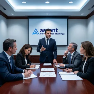 Executives participating in a leadership development workshop