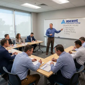 Professional sales certificate training session