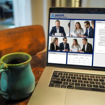 Executive team in a virtual coaching session