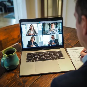 Virtual executive team development coaching session