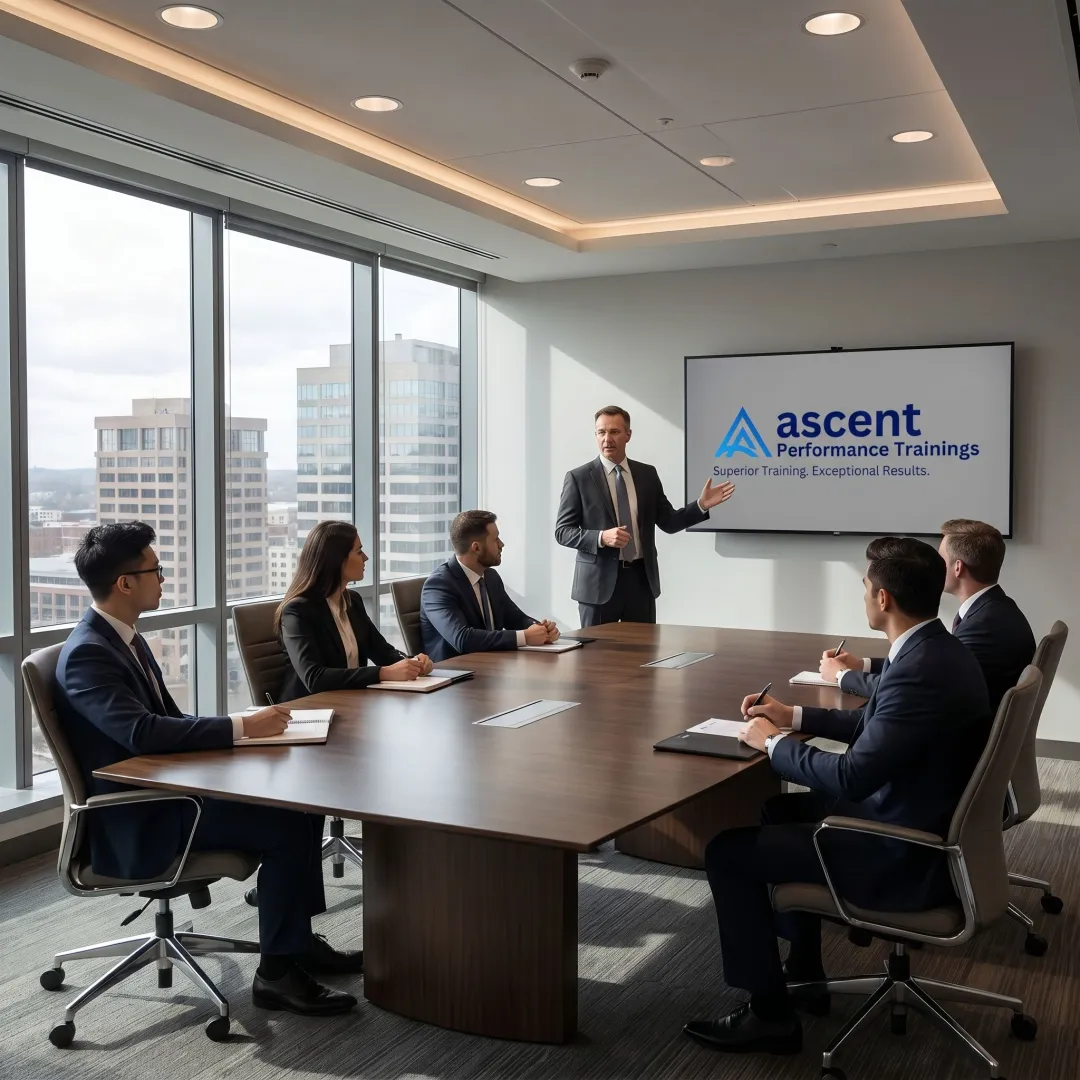 Leadership consultant facilitating a corporate workshop