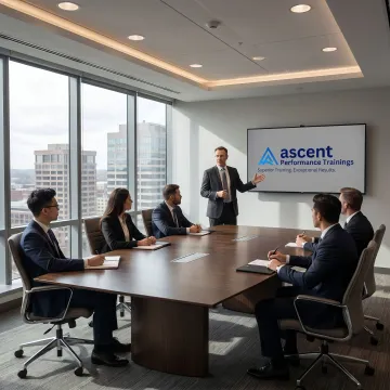Leadership consultant facilitating a corporate workshop