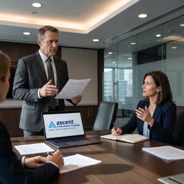 Executive communication coaching session
