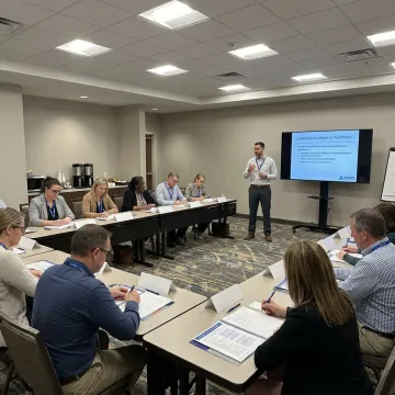 Healthcare leaders completing certificate training