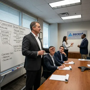 Sales coaching workshop for Houston business team