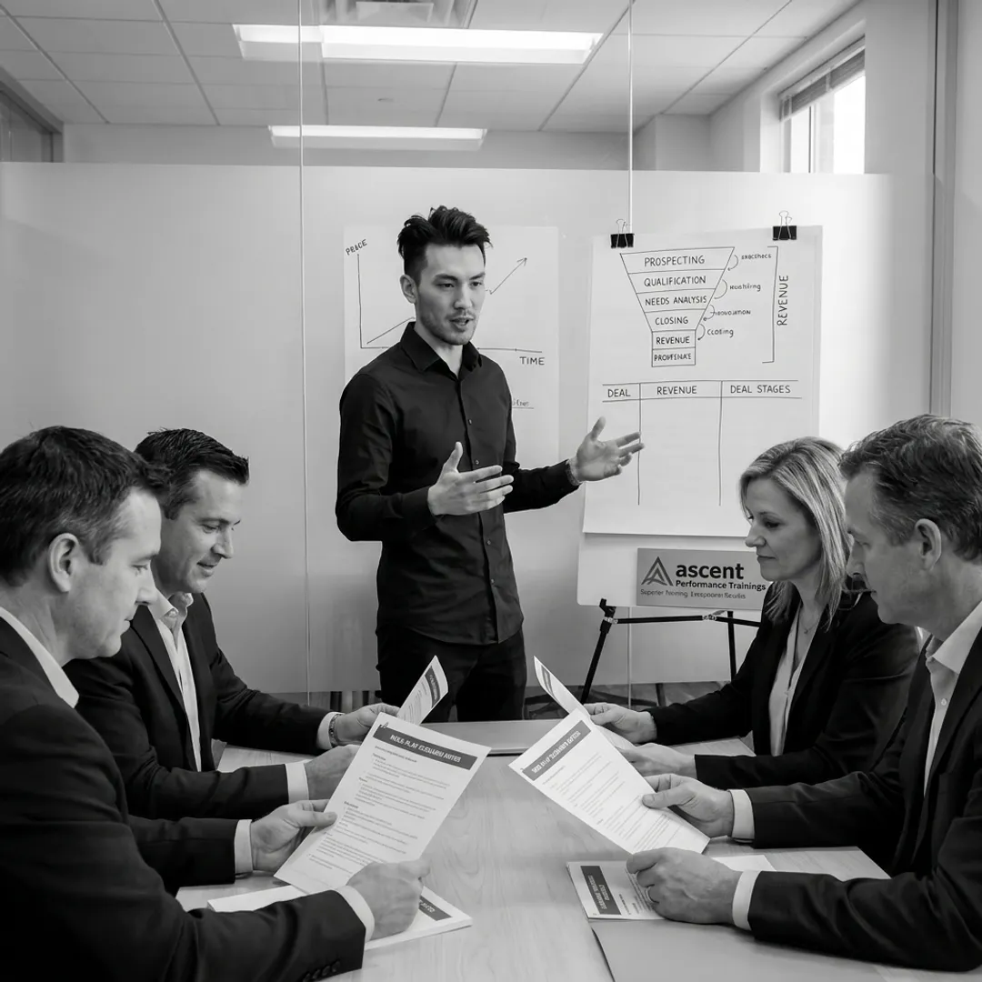 Executive sales coaching session in progress