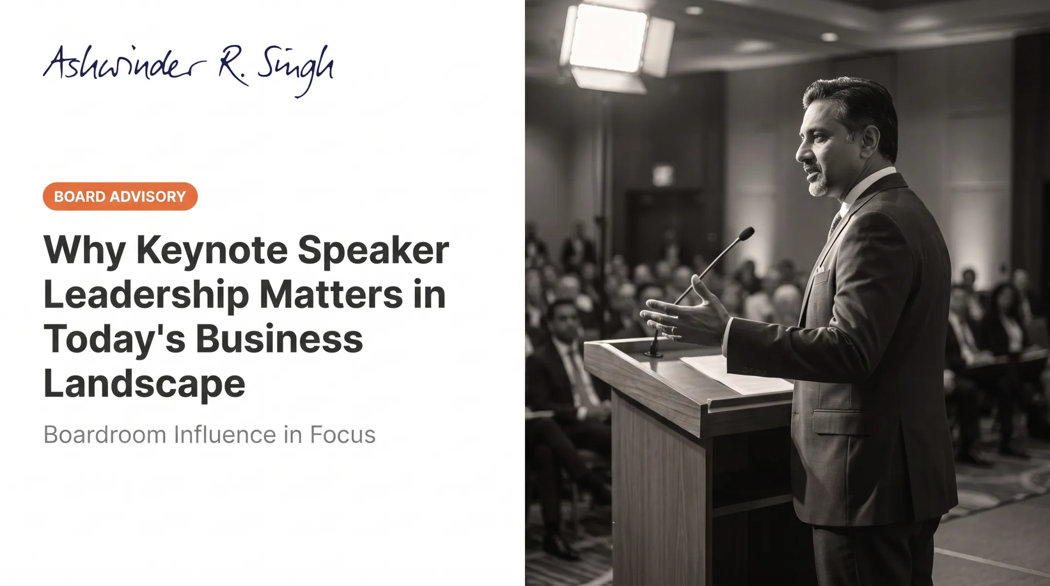 Why Keynote Speaker Leadership Matters in Today's Business Landscape
