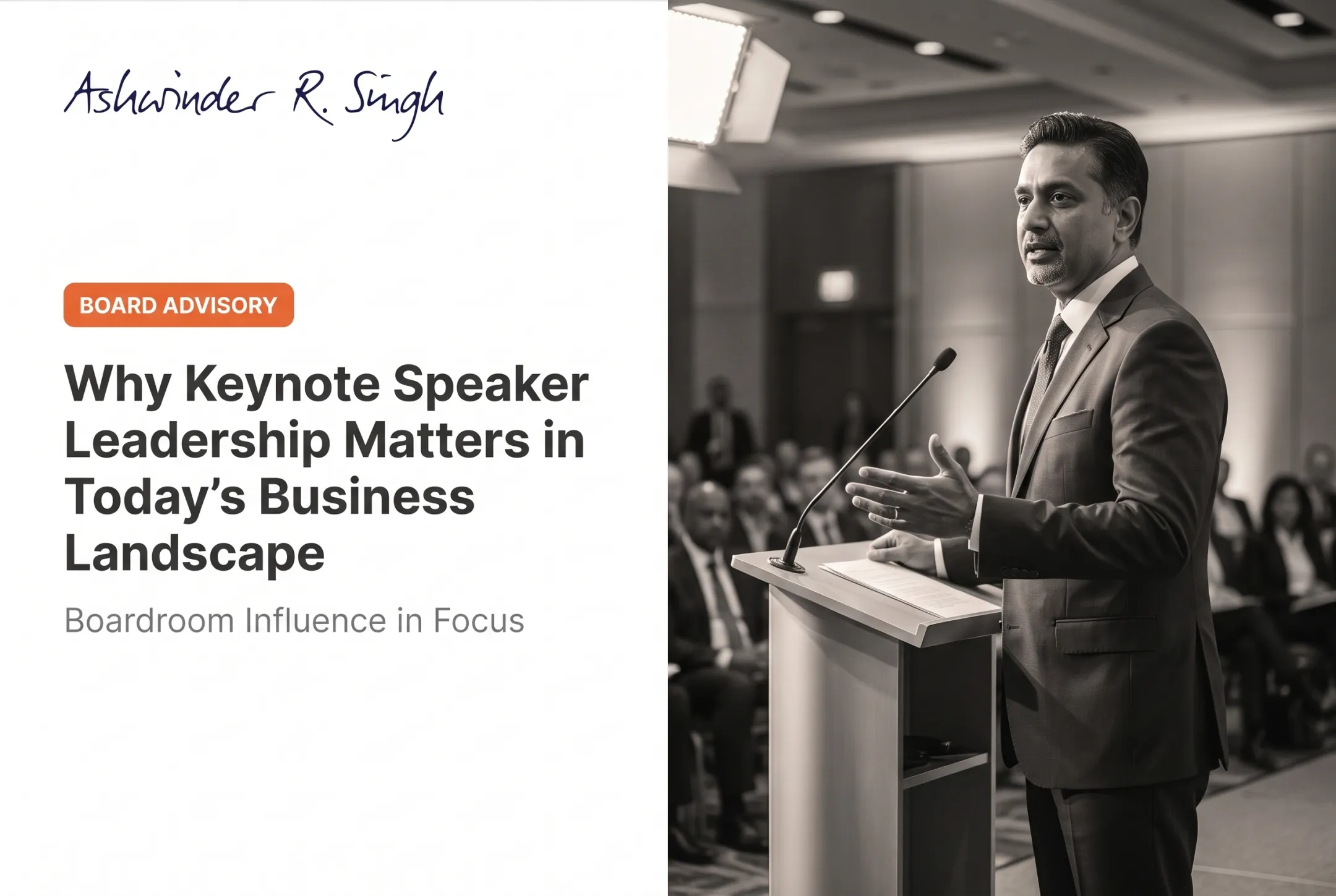 Why Keynote Speaker Leadership Matters in Today's Business Landscape