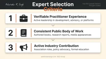 Three criteria for identifying credible real estate thought leaders infographic