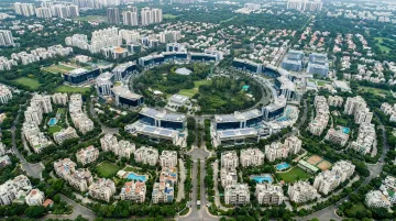 Magarpatta City Pune aerial view of cooperative township integrated urban development