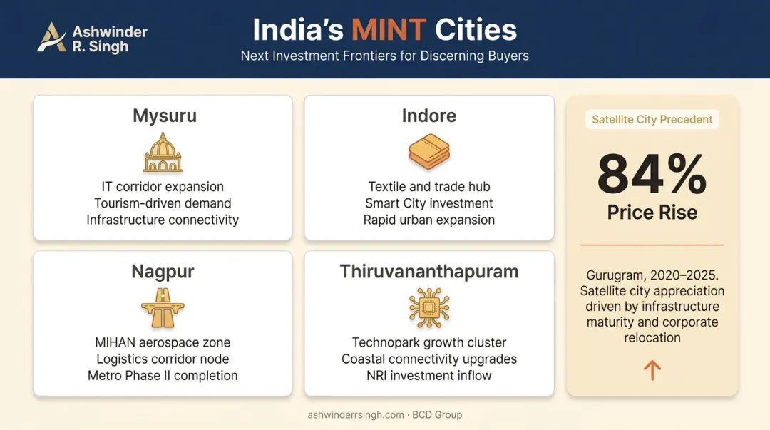 MINT cities India emerging real estate investment frontiers comparison infographic