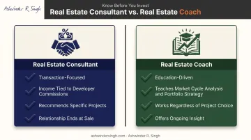 Real estate consultant versus coach key differences comparison chart