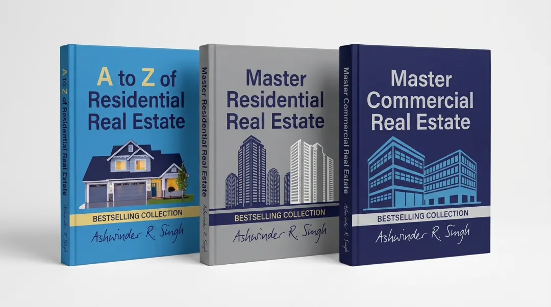 Three bestselling real estate law books by Ashwinder R. Singh displayed together