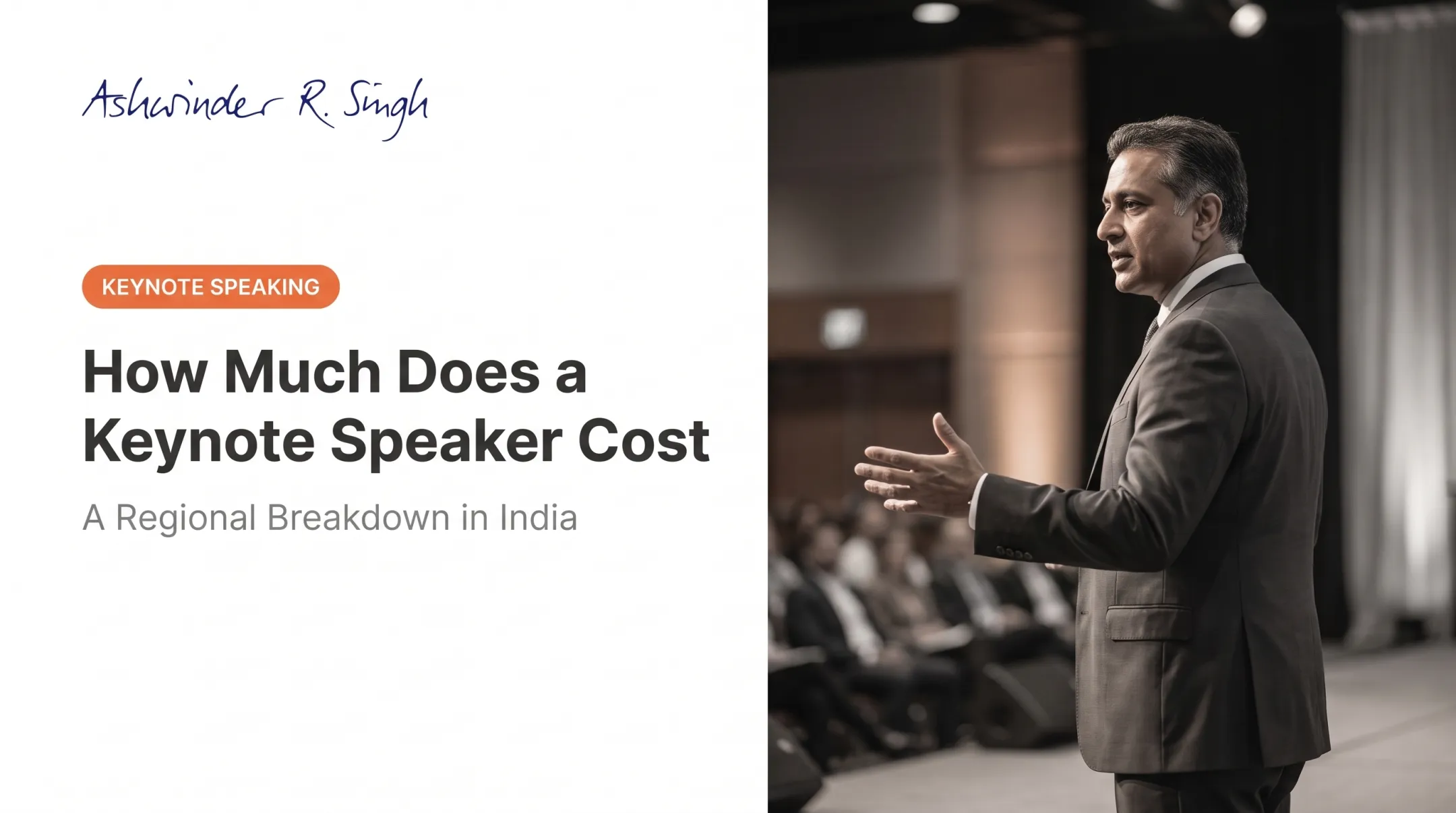 How Much Does a Keynote Speaker Cost: A Regional Breakdown in India