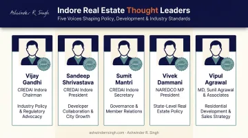 Five Indore CREDAI NAREDCO real estate thought leaders comparison infographic