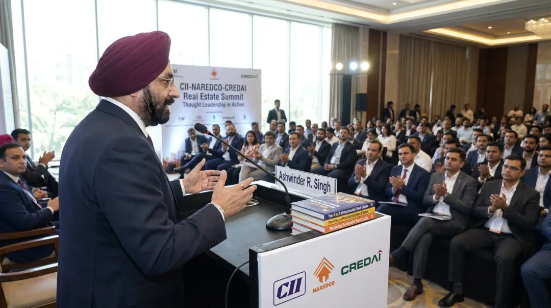 Ashwinder R. Singh delivering keynote address at industry real estate summit