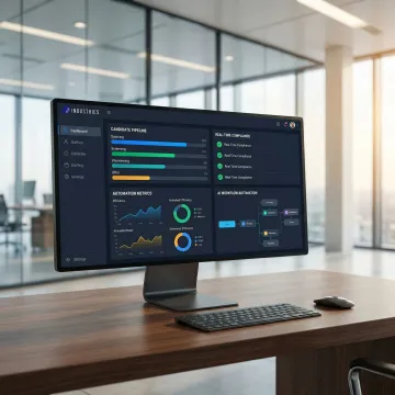 AI automation dashboard for staffing platform management showing candidate pipelines and workforce compliance metrics