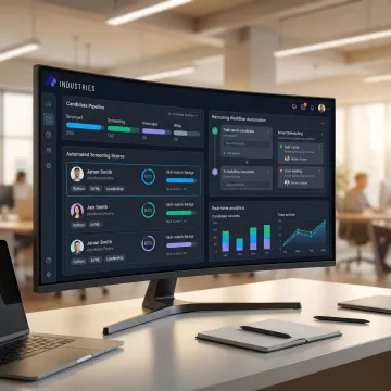 AI automation software dashboard for staffing and recruiting operations