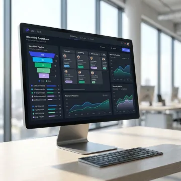 AI workflow automation dashboard for recruiting and staffing teams