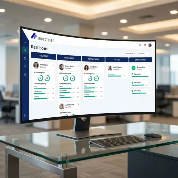 AI-powered BPM automation dashboard for staffing and recruitment workflows