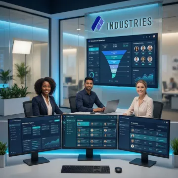 AI-powered staffing and job placement automation dashboard showing candidate pipeline