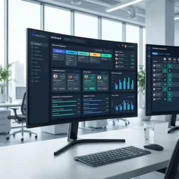 AI staffing automation platform dashboard showing candidate pipelines and recruitment workflows