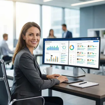 AI automation platform dashboard used by a staffing agency recruiter to manage candidate pipelines