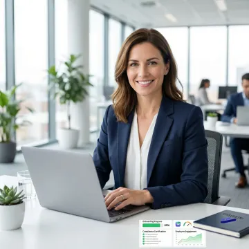 AI-powered HR workflow automation dashboard showing employee onboarding and compliance tracking
