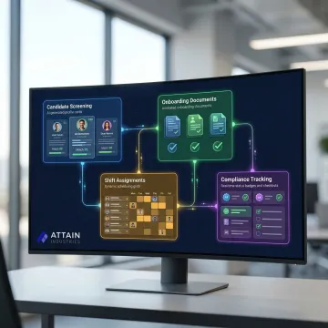 AI orchestration platform automating temporary worker staffing workflows end to end