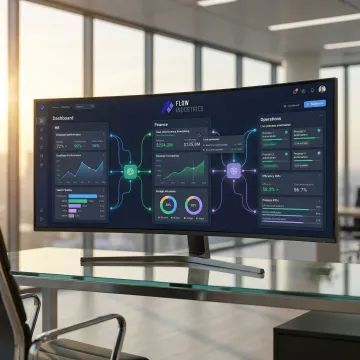 Enterprise AI agent platform dashboard showing automated business workflows
