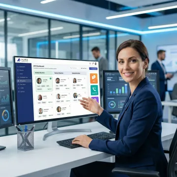AI recruitment automation dashboard showing multichannel candidate pipeline and ATS integration