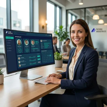 AI-powered interview automation platform dashboard showing candidate screening and scheduling for recruitment teams