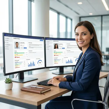 Recruiter reviewing AI-generated candidate shortlist on a recruitment platform
