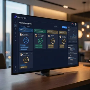 Talent pool management software dashboard showing candidate pipeline and AI matching