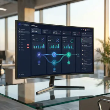 Agentic AI workflow automation dashboard showing orchestrated business processes